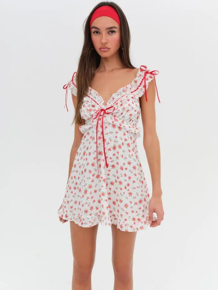 For Love and Lemons Dresses Gidget Mini Dress Red 8211 Women For Love and Lemons Dresses Gidget Mini Dress Red 8211 Women