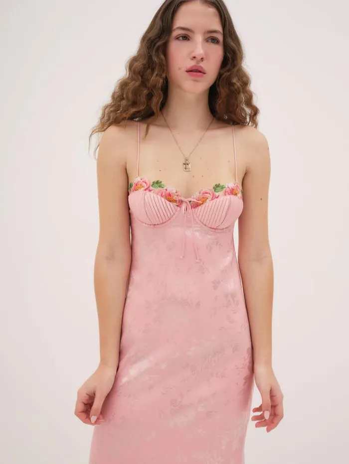 For Love and Lemons Dresses Lola Midi Slip Dress Pink 8211 Women For Love and Lemons Dresses Lola Midi Slip Dress Pink 8211 Women