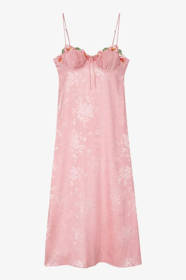 For Love and Lemons Dresses Lola Midi Slip Dress Pink 8211 Women For Love and Lemons Dresses Lola Midi Slip Dress Pink 8211 Women