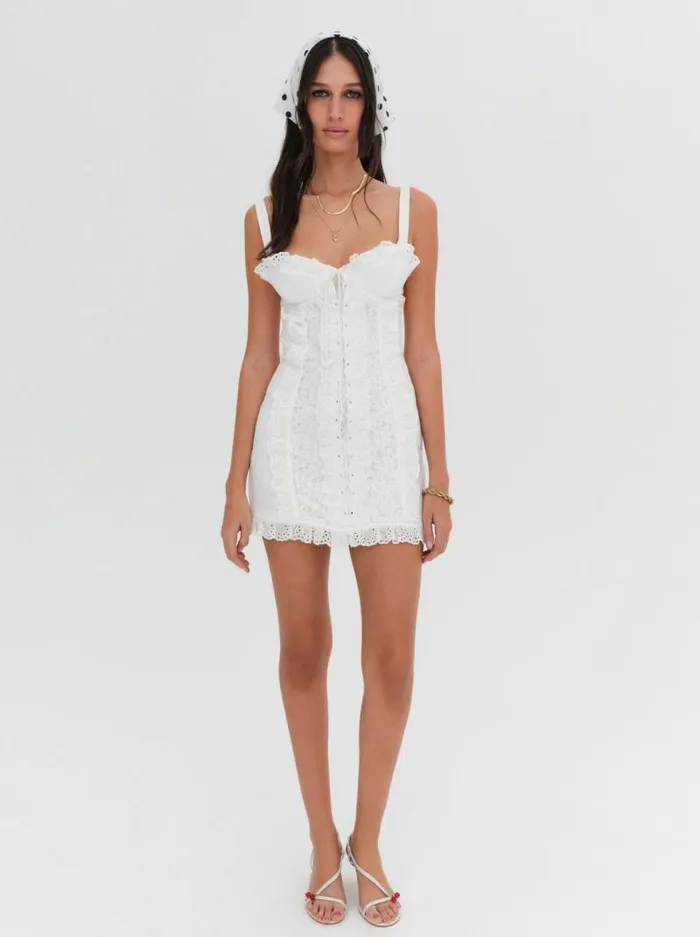 For Love and Lemons Dresses Mandy Mini Dress White 8211 Women