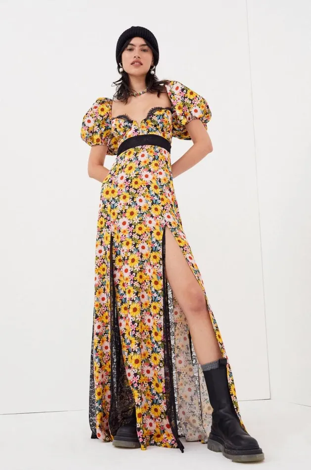 For Love and Lemons Dresses Sylvia Maxi Dress Yellow 8211 Women