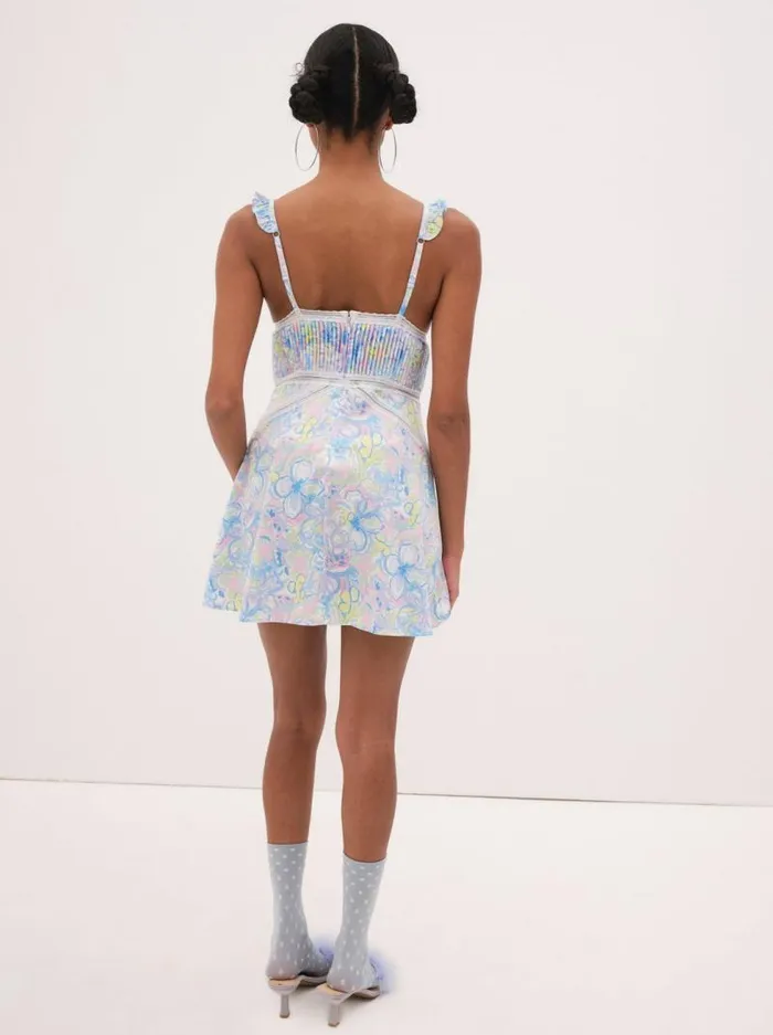 For Love and Lemons Lingerie Midsummer Floral Slip Dress Blue 8211 Women For Love and Lemons Lingerie Midsummer Floral Slip Dress Blue 8211 Women