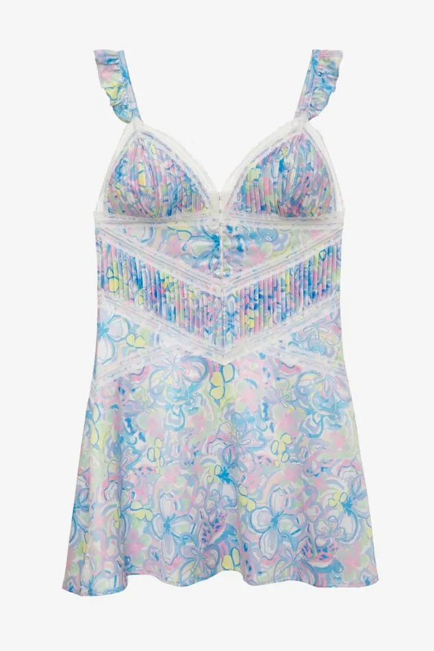 For Love and Lemons Lingerie Midsummer Floral Slip Dress Blue 8211 Women For Love and Lemons Lingerie Midsummer Floral Slip Dress Blue 8211 Women