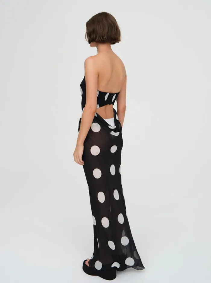 For Love and Lemons Swim Justina Sheer Coverup Maxi Dress Black 8211 Women For Love and Lemons Swim Justina Sheer Coverup Maxi Dress Black 8211 Women