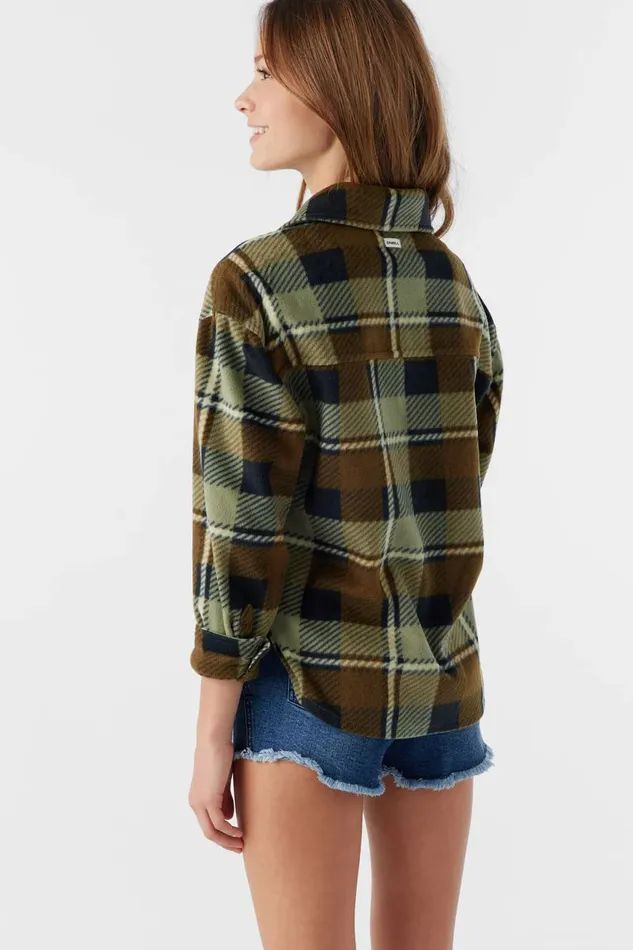 GIRL039S BENNET SUPERFLEECE FLANNEL SHIRT Lint Kids O039NEILL Girl039S Clothing