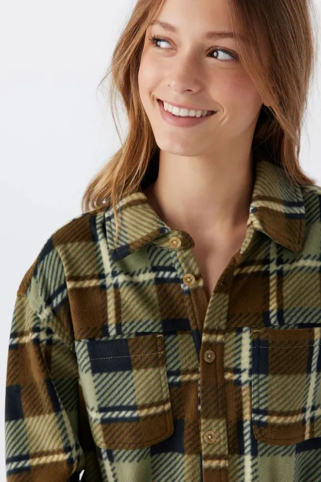 GIRL039S BENNET SUPERFLEECE FLANNEL SHIRT Lint Kids O039NEILL Girl039S Clothing
