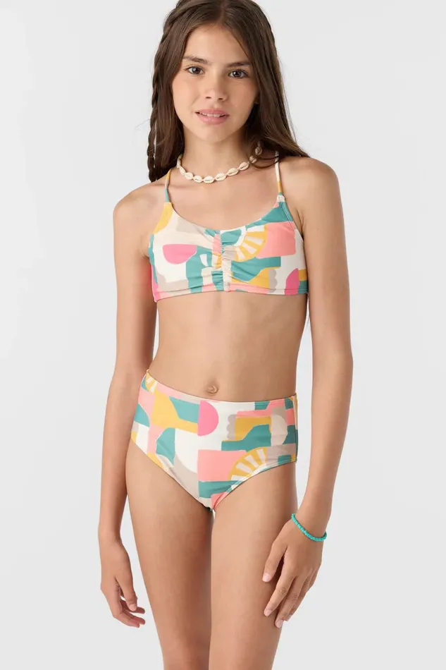 GIRL039S LISBON GEO RUCHED BRALETTE SET Women O039NEILL Girl039S Swim