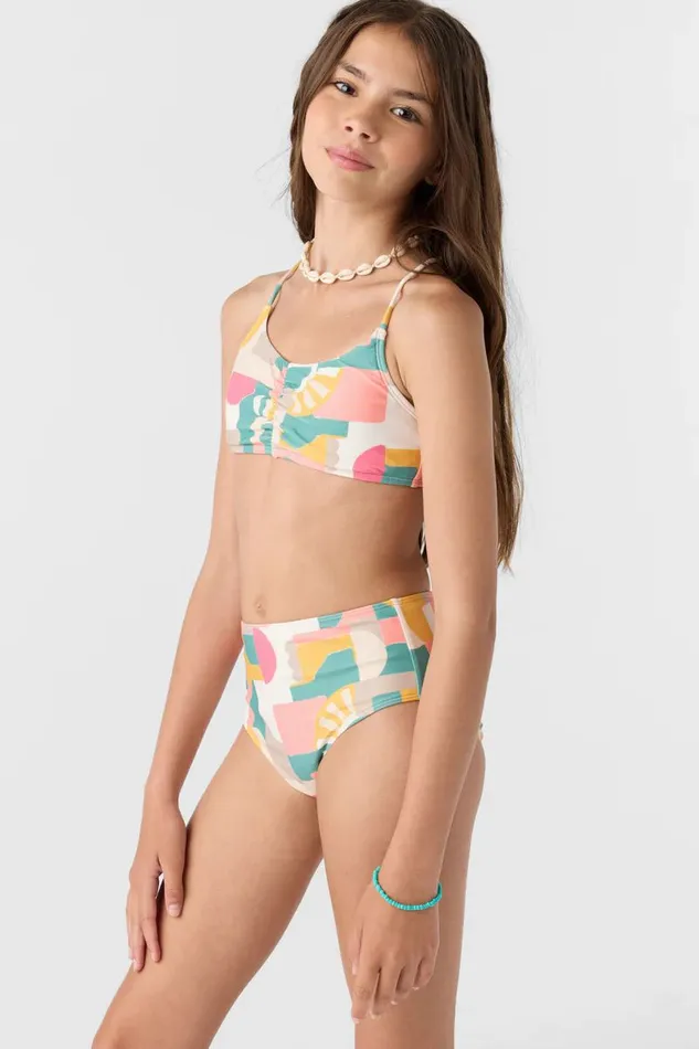 GIRL039S LISBON GEO RUCHED BRALETTE SET Women O039NEILL Girl039S Swim