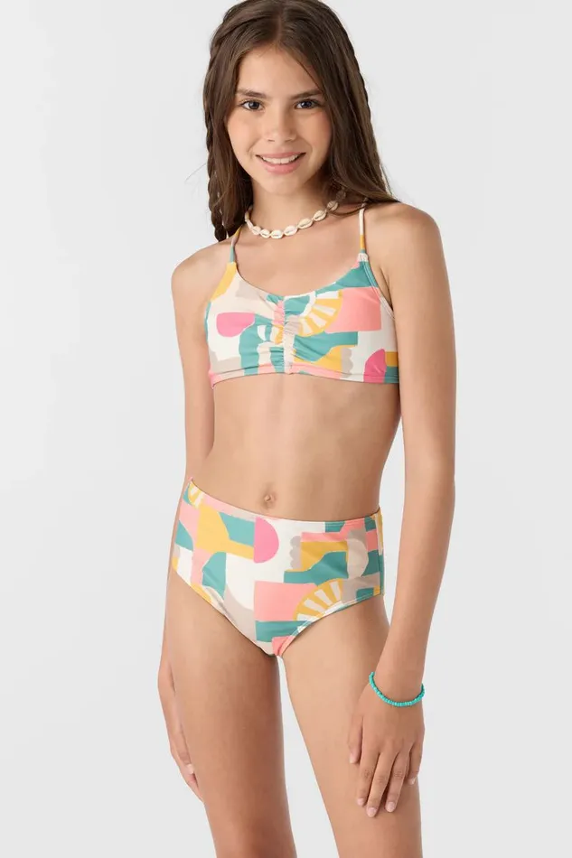 GIRL039S LISBON GEO RUCHED BRALETTE SET Women O039NEILL Girl039S Swim