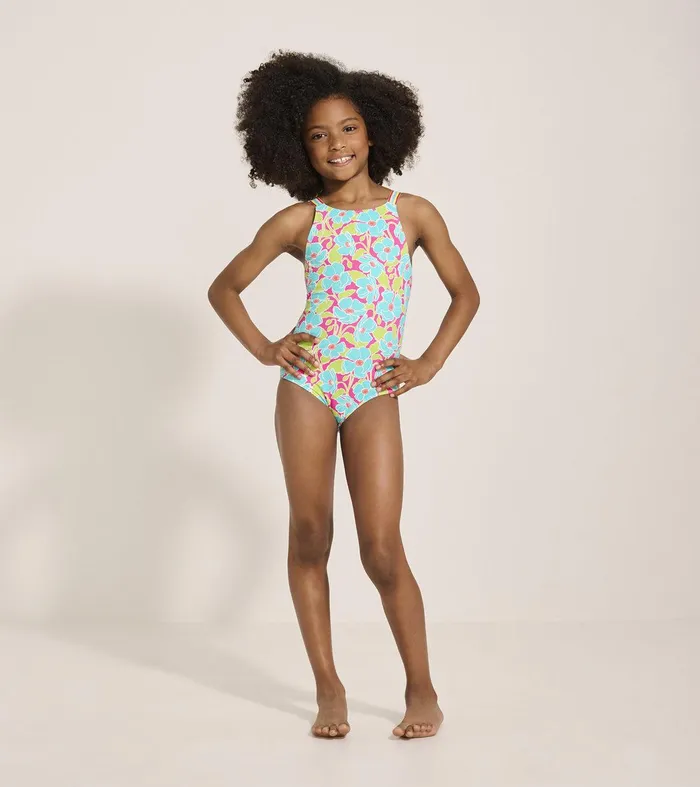 Girls Floating Poppies OnePiece Swimsuit Hatley