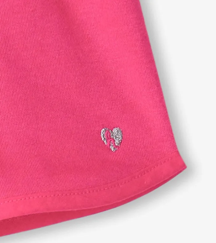 Girls Pink Paper Bag Shorts Hatley