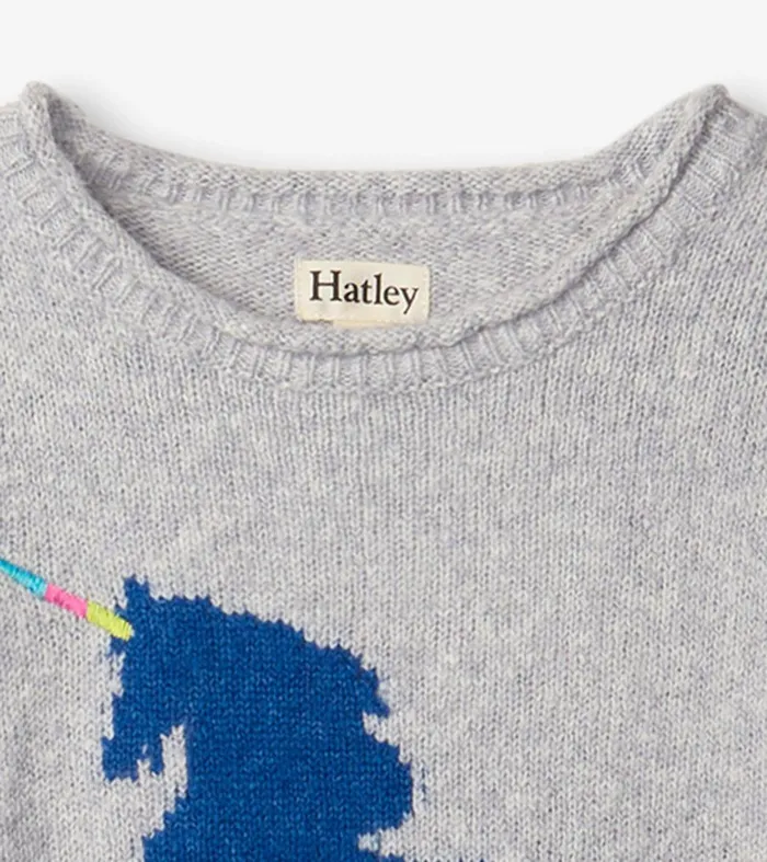 Girls Unicorn Sweater Dress Hatley
