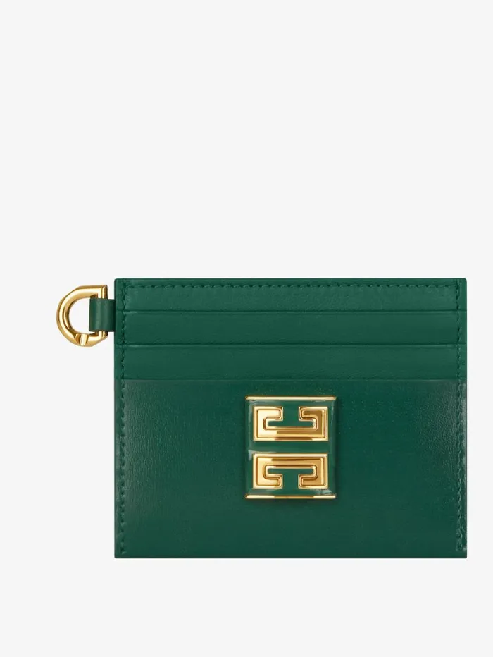 Givenchy 4G Card Holder In Box Leather Emerald Green Women Wallets and Card Holders Givenchy 4G Card Holder In Box Leather Emerald Green Women Wallets and Card Holders