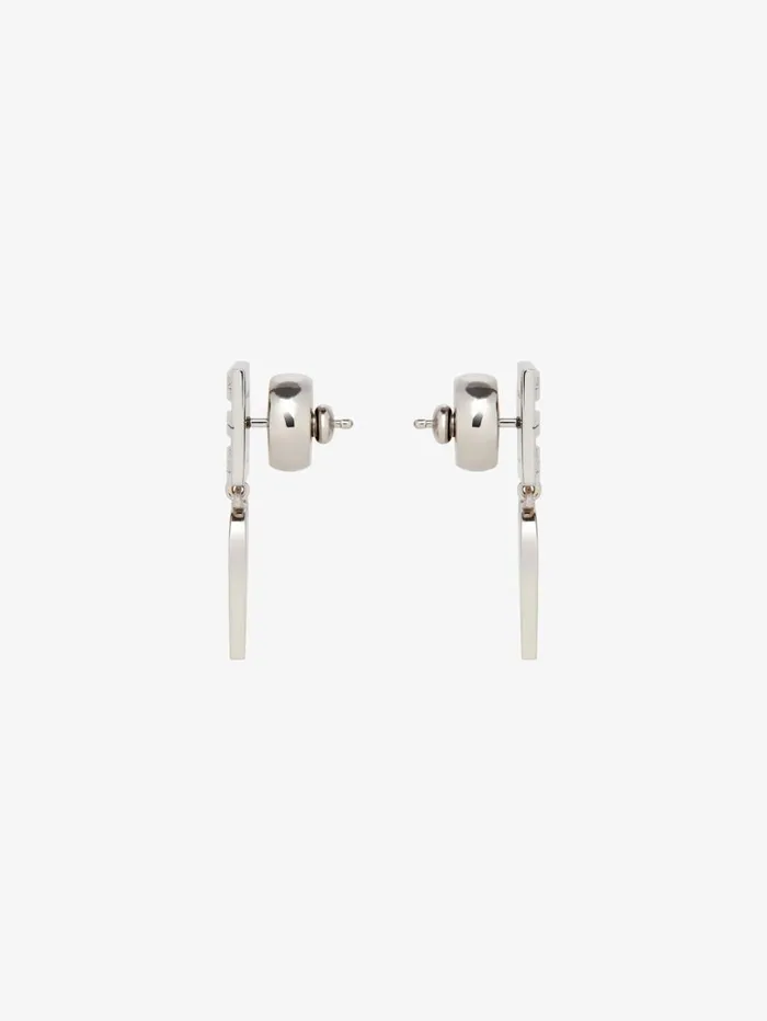 Givenchy 4G Earrings In Metal And Enamel Pinksilvery Women Jewelry Givenchy 4G Earrings In Metal And Enamel Pinksilvery Women Jewelry
