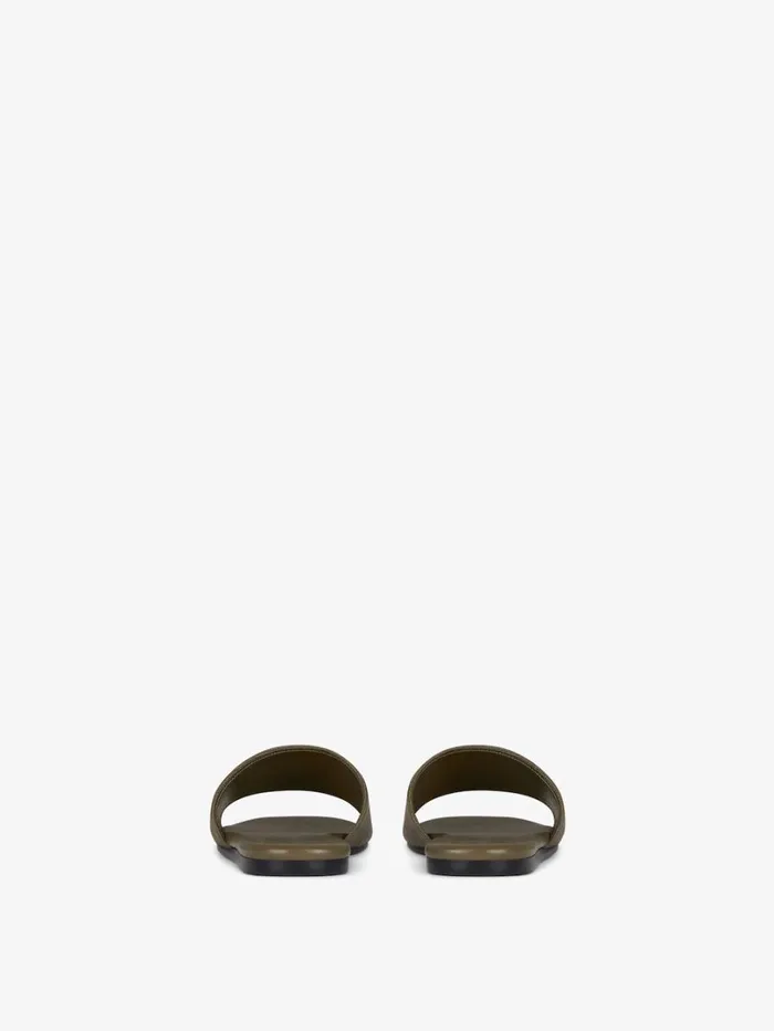 Givenchy 4G Mules In Canvas Dark Khaki Women Slides and Sandals Givenchy 4G Mules In Canvas Dark Khaki Women Slides and Sandals