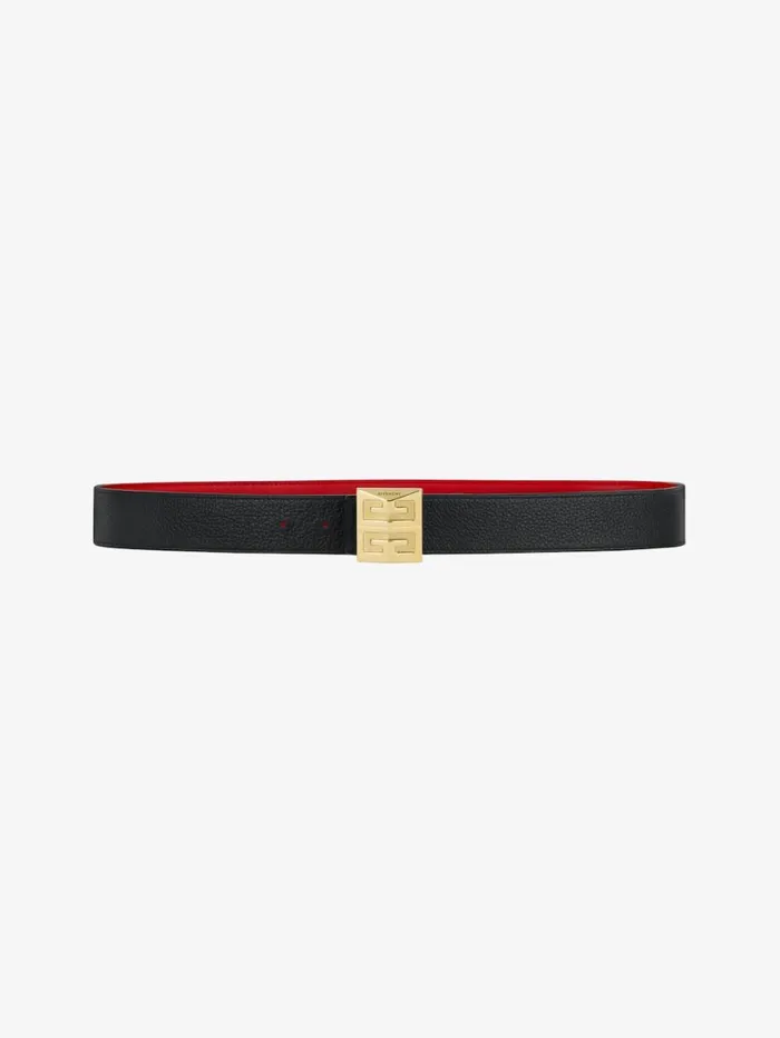 Givenchy 4G Reversible Belt In Leather Blackred Men Belts