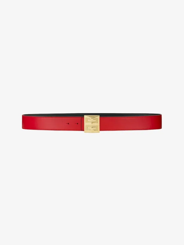 Givenchy 4G Reversible Belt In Leather Blackred Men Belts Givenchy 4G Reversible Belt In Leather Blackred Men Belts