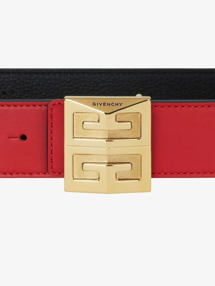 Givenchy 4G Reversible Belt In Leather Blackred Men Belts Givenchy 4G Reversible Belt In Leather Blackred Men Belts