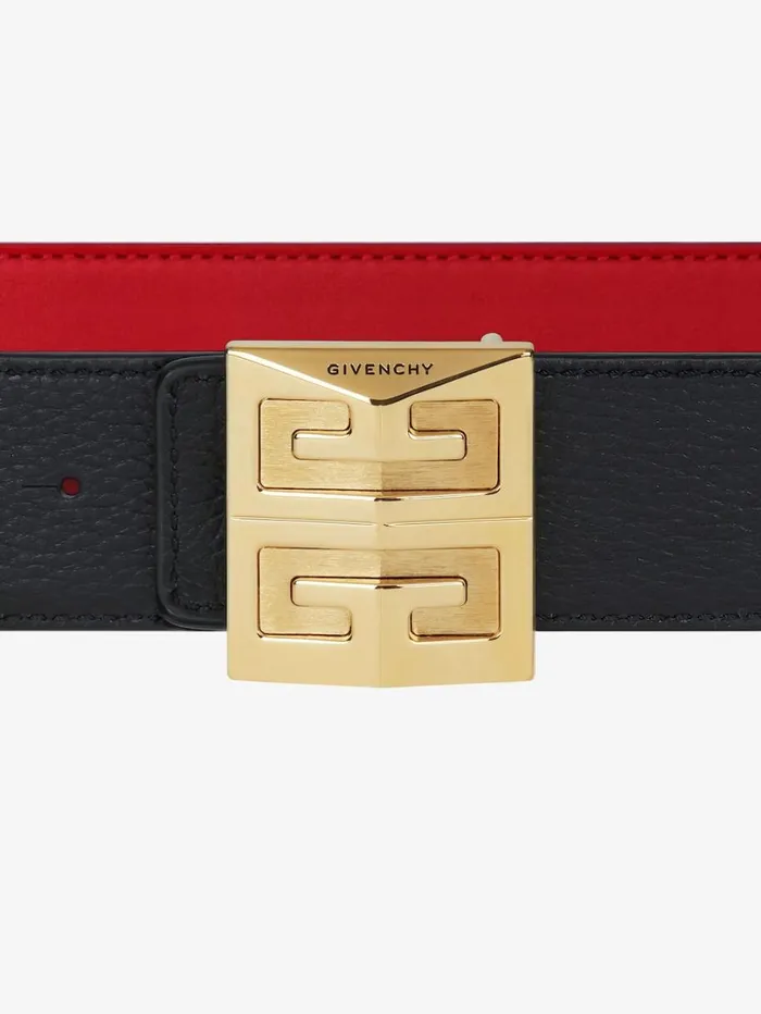 Givenchy 4G Reversible Belt In Leather Blackred Men Belts Givenchy 4G Reversible Belt In Leather Blackred Men Belts