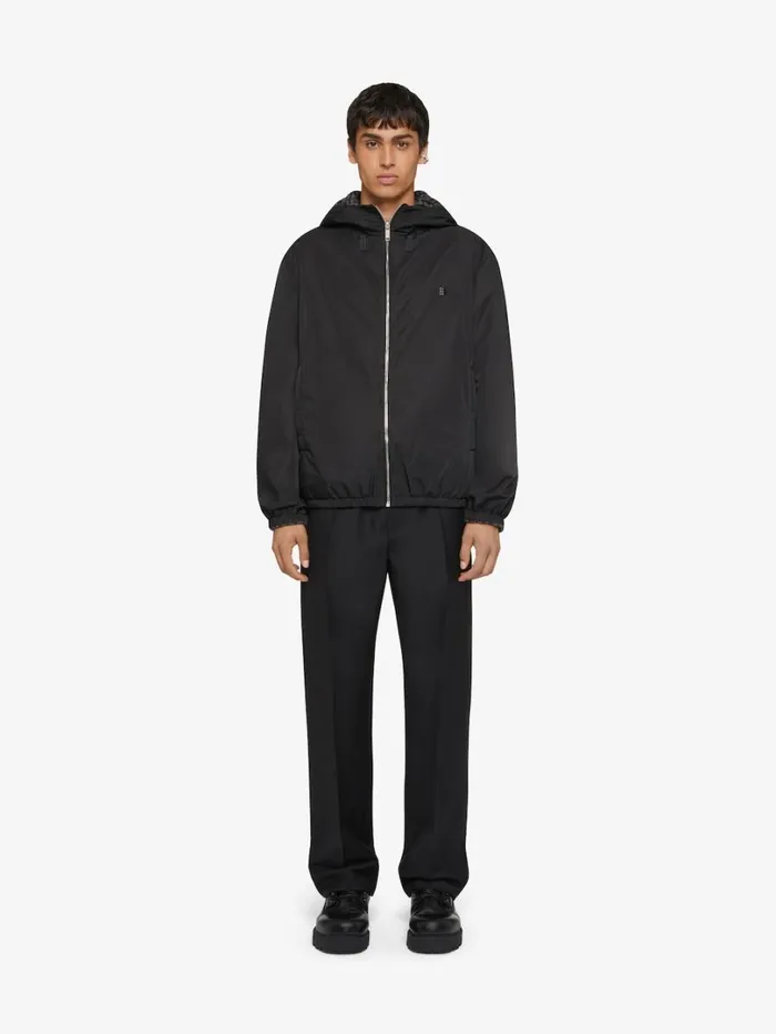 Givenchy 4G Reversible Hooded Jacket In Wool Blackgrey Men Outerwear and Blousons Givenchy 4G Reversible Hooded Jacket In Wool Blackgrey Men Outerwear and Blousons