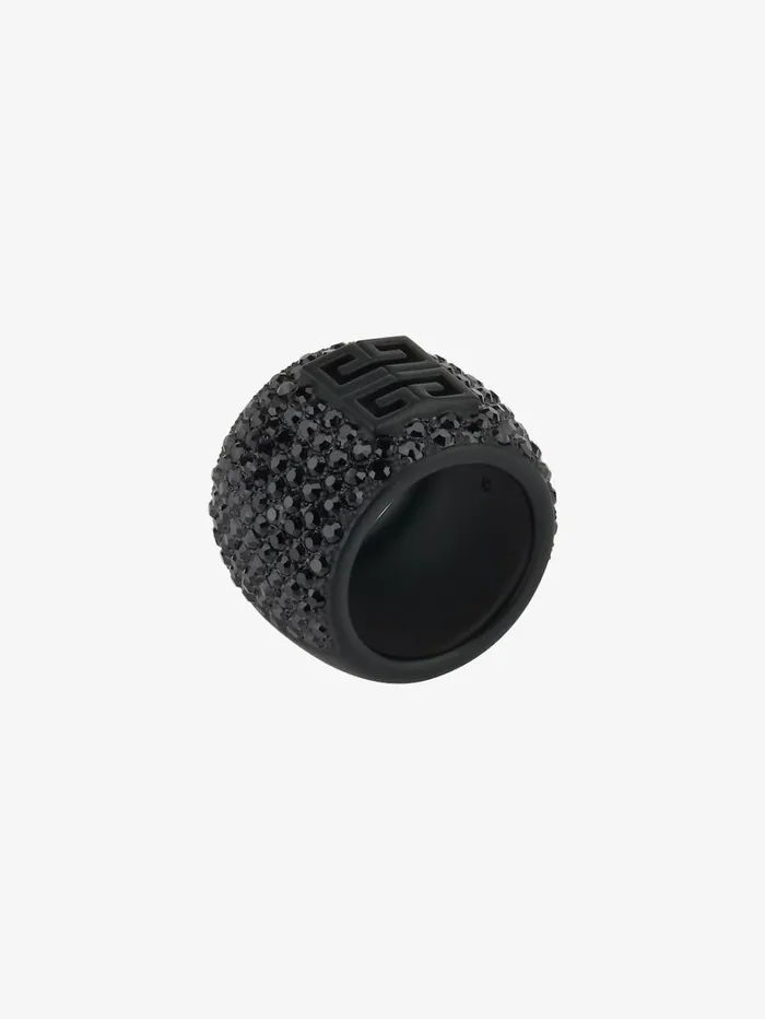 Givenchy 4G Ring In Metal With Crystals Black Women Jewelry Givenchy 4G Ring In Metal With Crystals Black Women Jewelry