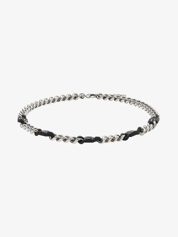 Givenchy 4G Short Necklace In Metal Blacksilvery Men Jewelry Givenchy 4G Short Necklace In Metal Blacksilvery Men Jewelry