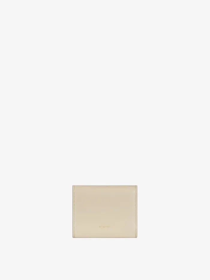 Givenchy 4G Wallet In Grained Leather Natural Beige Women Wallets and Card Holders Givenchy 4G Wallet In Grained Leather Natural Beige Women Wallets and Card Holders