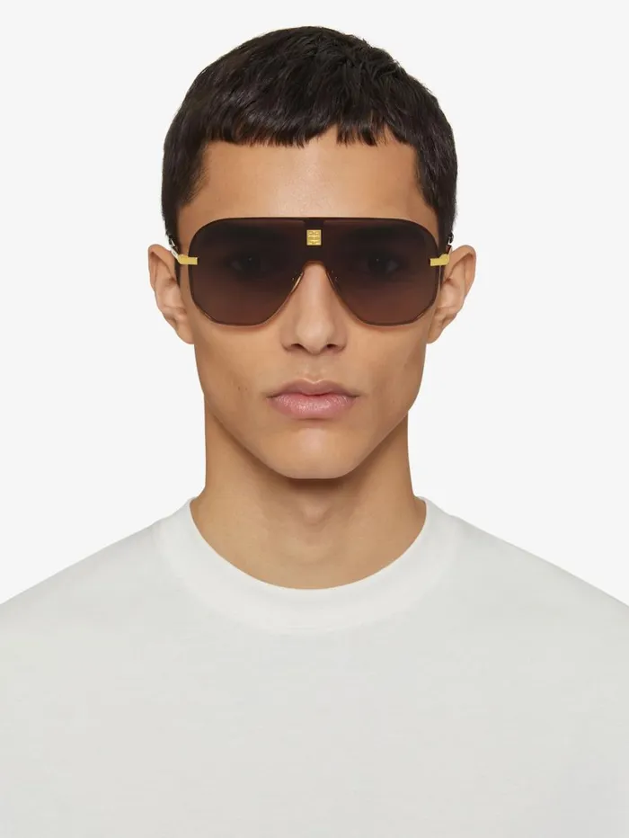 Givenchy 4GEM Unisex Sunglasses In Metal Golden WomenMen Sunglasses Givenchy 4GEM Unisex Sunglasses In Metal Golden WomenMen Sunglasses