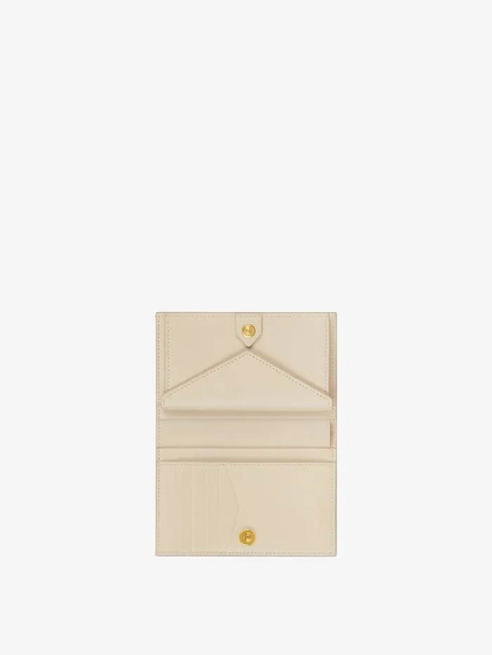 Givenchy Antigona Bifold Wallet In Box Leather Natural Beige Women Wallets and Card Holders