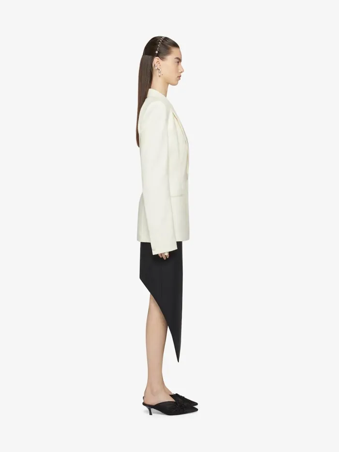 Givenchy Asymmetric Skirt In Wool And Mohair Black Women Skirts