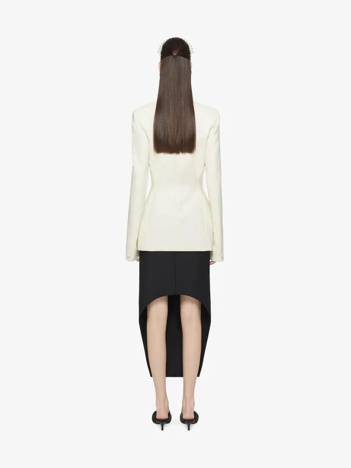 Givenchy Asymmetric Skirt In Wool And Mohair Black Women Skirts