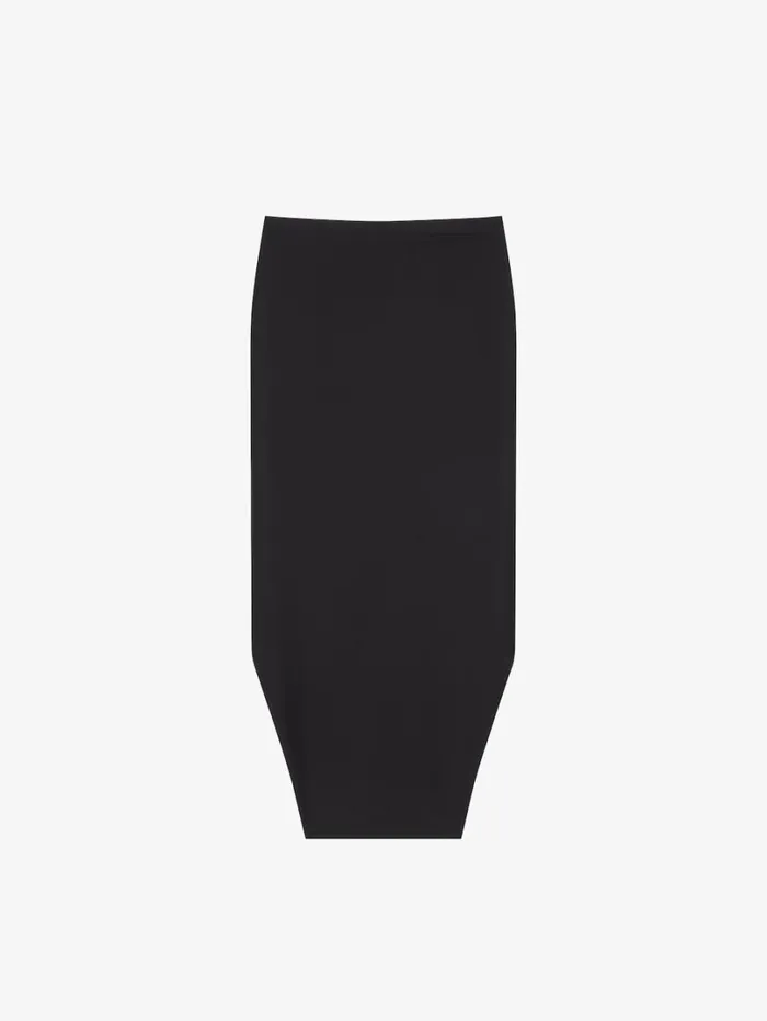 Givenchy Asymmetric Skirt In Wool And Mohair Black Women Skirts