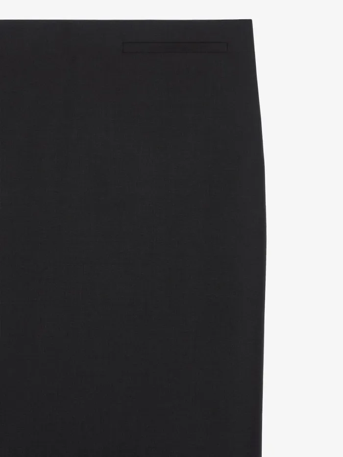 Givenchy Asymmetric Skirt In Wool And Mohair Black Women Skirts