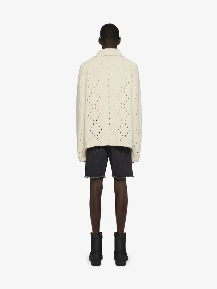 Givenchy Bermuda Shorts In Denim Black Men Pants and Shorts