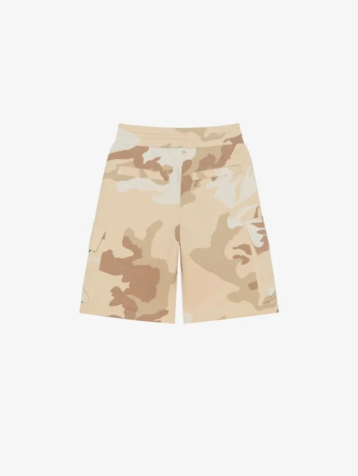 Givenchy Bermuda Shorts In Fleece With Camo Print Creambeige Men Boy 4 To 12 Years Givenchy Bermuda Shorts In Fleece With Camo Print Creambeige Men Boy 4 To 12 Years
