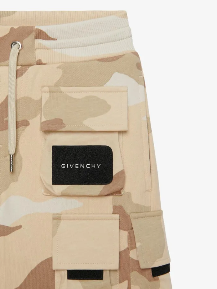 Givenchy Bermuda Shorts In Fleece With Camo Print Creambeige Men Boy 4 To 12 Years Givenchy Bermuda Shorts In Fleece With Camo Print Creambeige Men Boy 4 To 12 Years