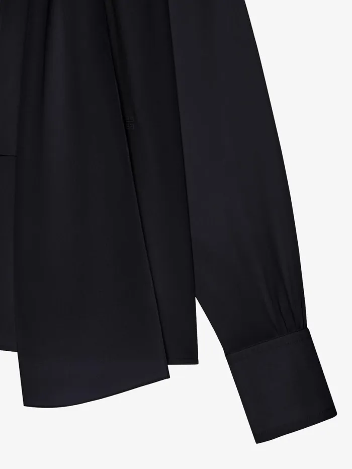 Givenchy Blouse In Silk With Lavallire Black Women Tops and Shirts