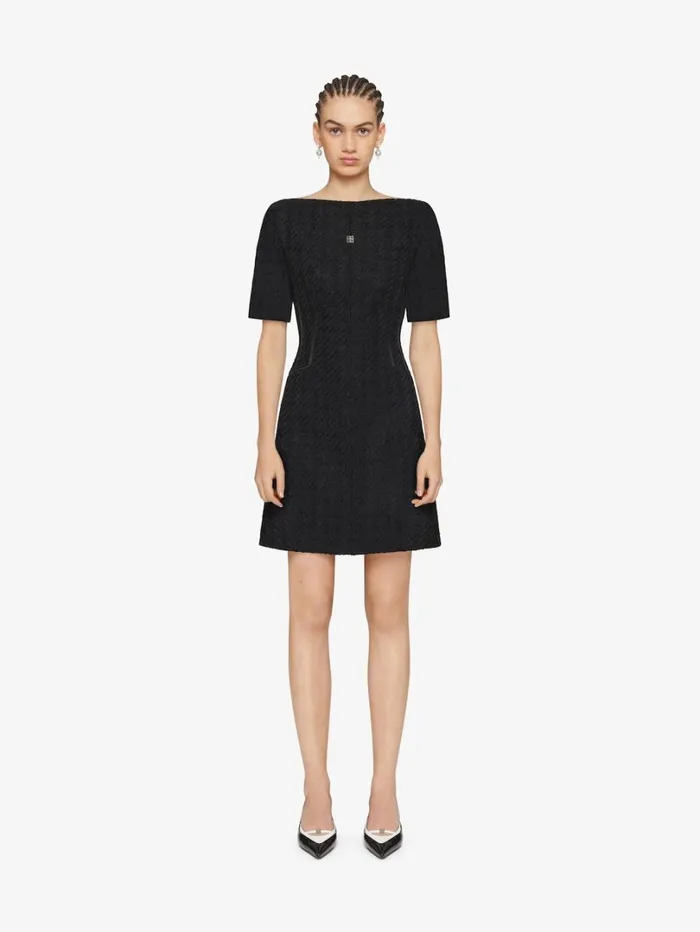 Givenchy Dress In Tweed Black Women Dresses