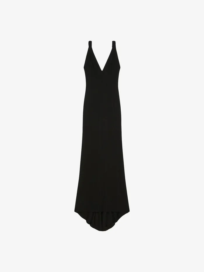 Givenchy Dress With Twisted Straps In Jersey With Pearls Black Women Dresses