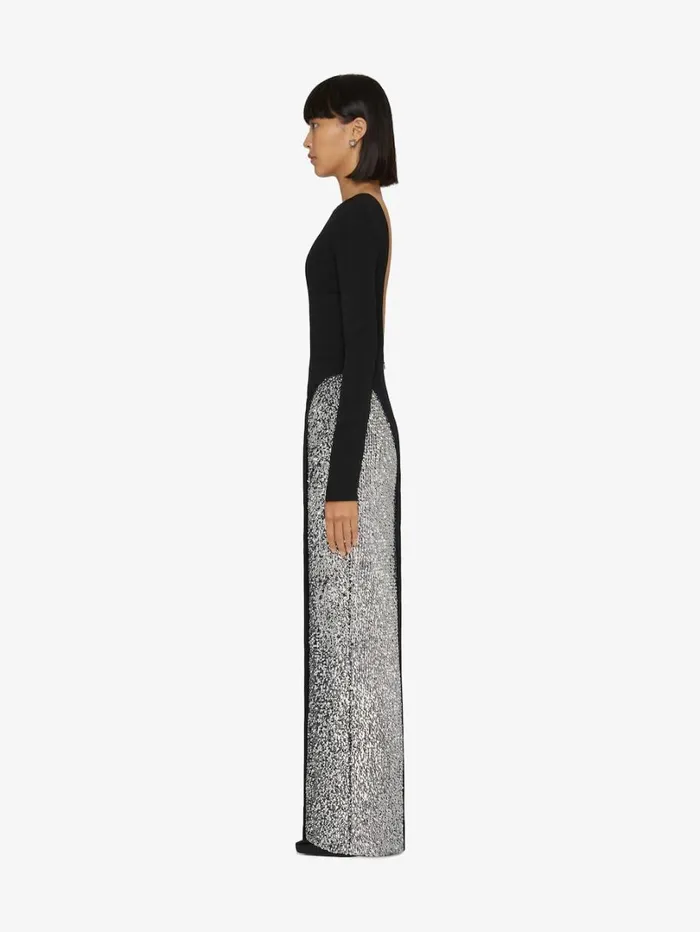 Givenchy Evening Dress With Pearls And Rhinestones Black Women Dresses