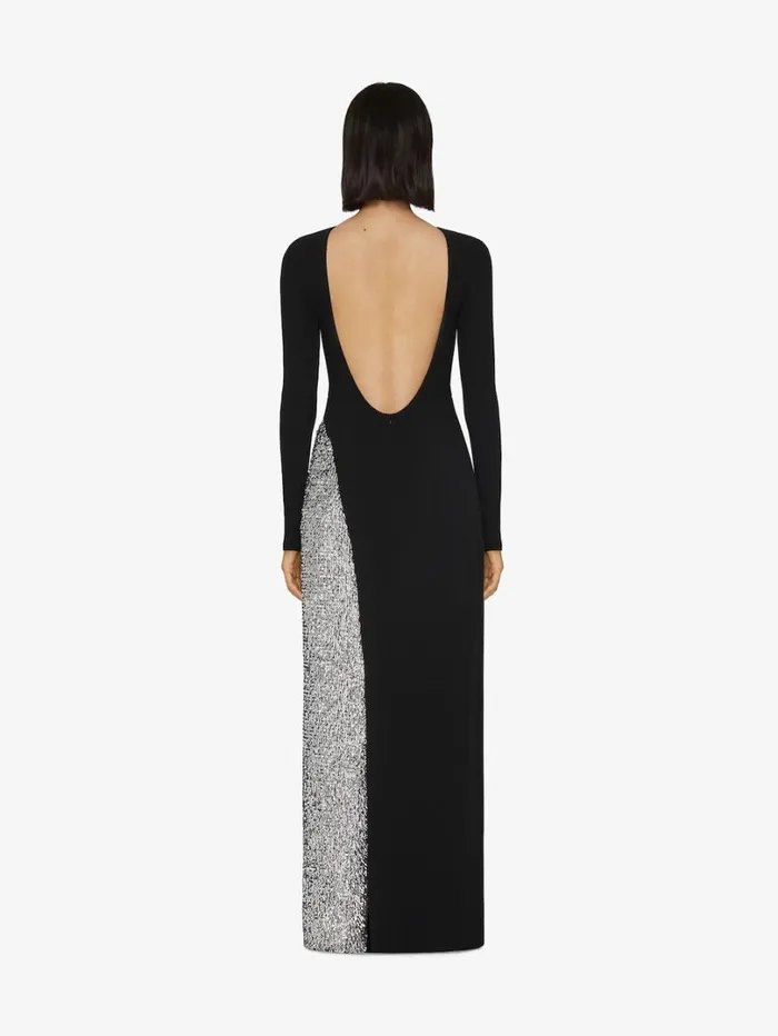 Givenchy Evening Dress With Pearls And Rhinestones Black Women Dresses
