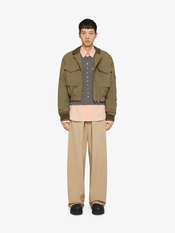 Givenchy Extra Wide Chino Pants In Canvas Beige Men Pants and Shorts