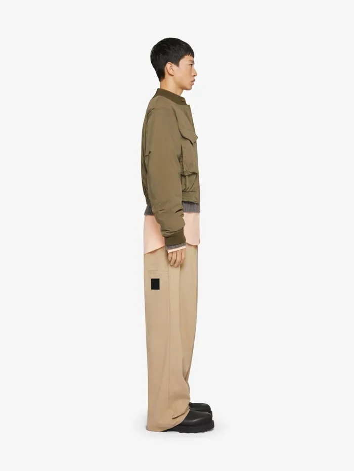 Givenchy Extra Wide Chino Pants In Canvas Beige Men Pants and Shorts