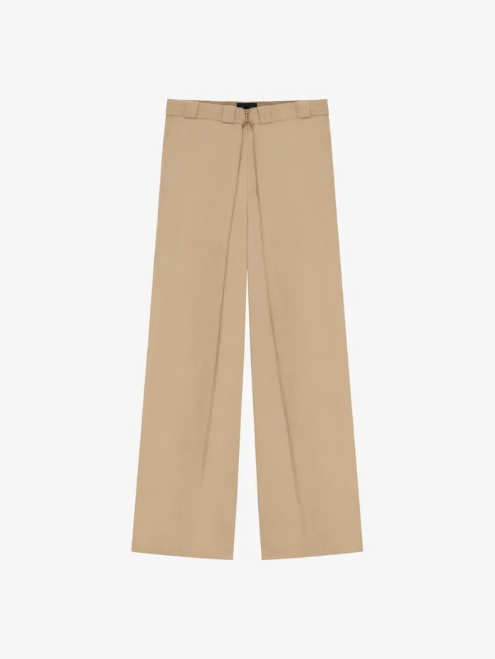 Givenchy Extra Wide Chino Pants In Canvas Beige Men Pants and Shorts