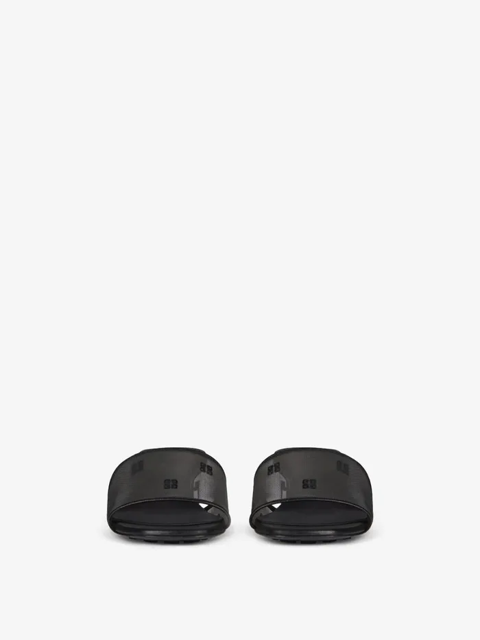 Givenchy G Cube Mules In 4G Transparent Mesh Black Women Slides and Sandals Givenchy G Cube Mules In 4G Transparent Mesh Black Women Slides and Sandals