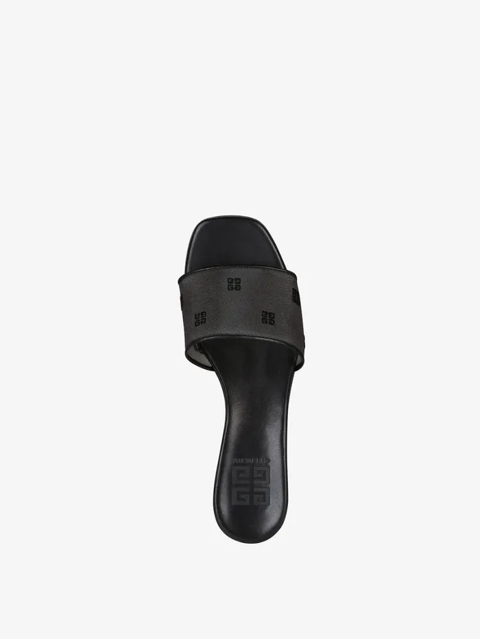 Givenchy G Cube Mules In 4G Transparent Mesh Black Women Slides and Sandals Givenchy G Cube Mules In 4G Transparent Mesh Black Women Slides and Sandals