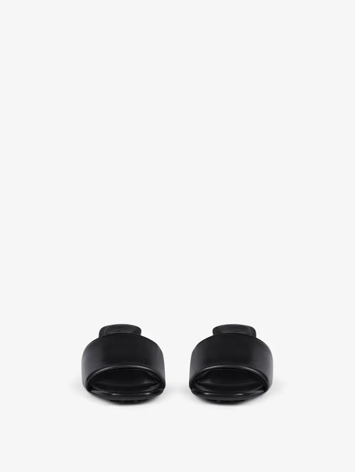 Givenchy G Cube Mules In Leather Black Women Heels Givenchy G Cube Mules In Leather Black Women Heels