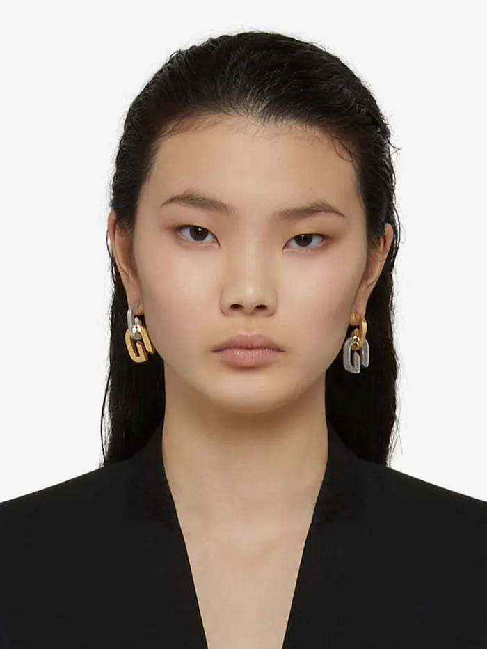 Givenchy G Link Asymmetrical Earrings Goldensilvery Women Jewelry Givenchy G Link Asymmetrical Earrings Goldensilvery Women Jewelry