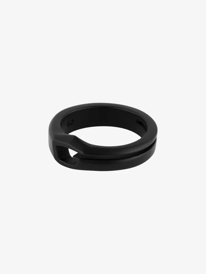 Givenchy Giv Cut Ring In Metal And Enamel Black Men Jewelry Givenchy Giv Cut Ring In Metal And Enamel Black Men Jewelry