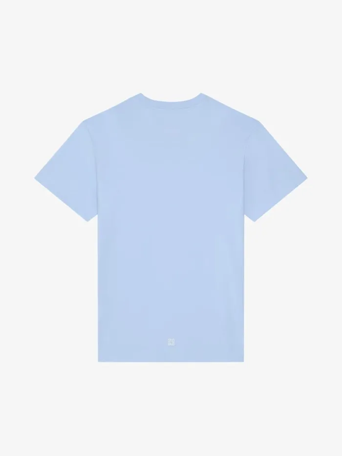 Givenchy GIVENCHY 1952 Slim Fit Tshirt In Cotton Baby Blue Men TShirts